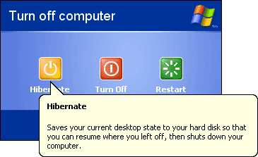 Cách bật / tắt chế độ ngủ đông (Hibernate) trong Windows XP