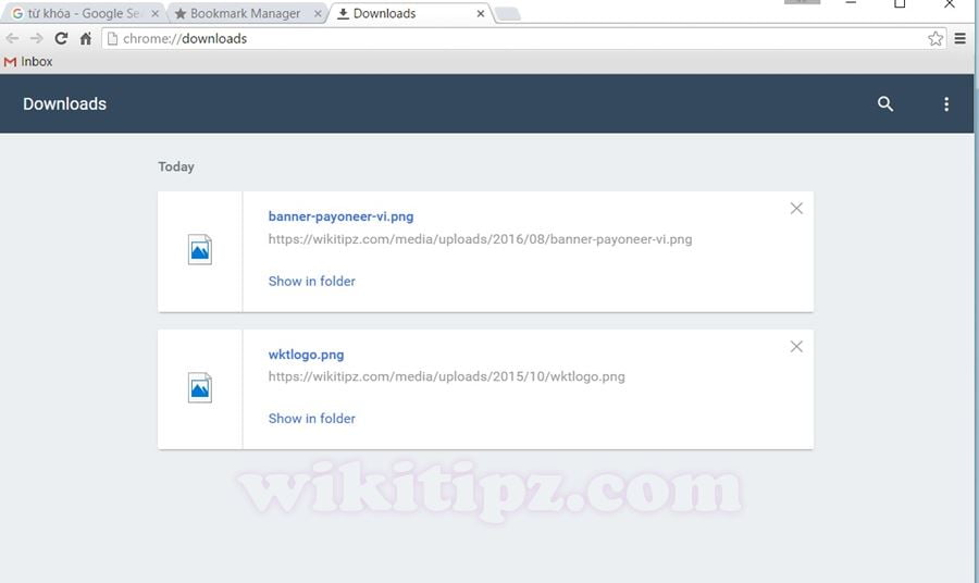 Phím tắt mở nhanh lịch sử Download của Chrome: Ctrl + J Phím tắt mở nhanh lịch sử Download của Chrome: Ctrl + J