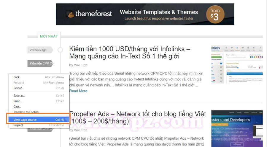Xem mã nguồn (view page source) của trang web: Ctrl + U Xem mã nguồn (view page source) của trang web: Ctrl + U