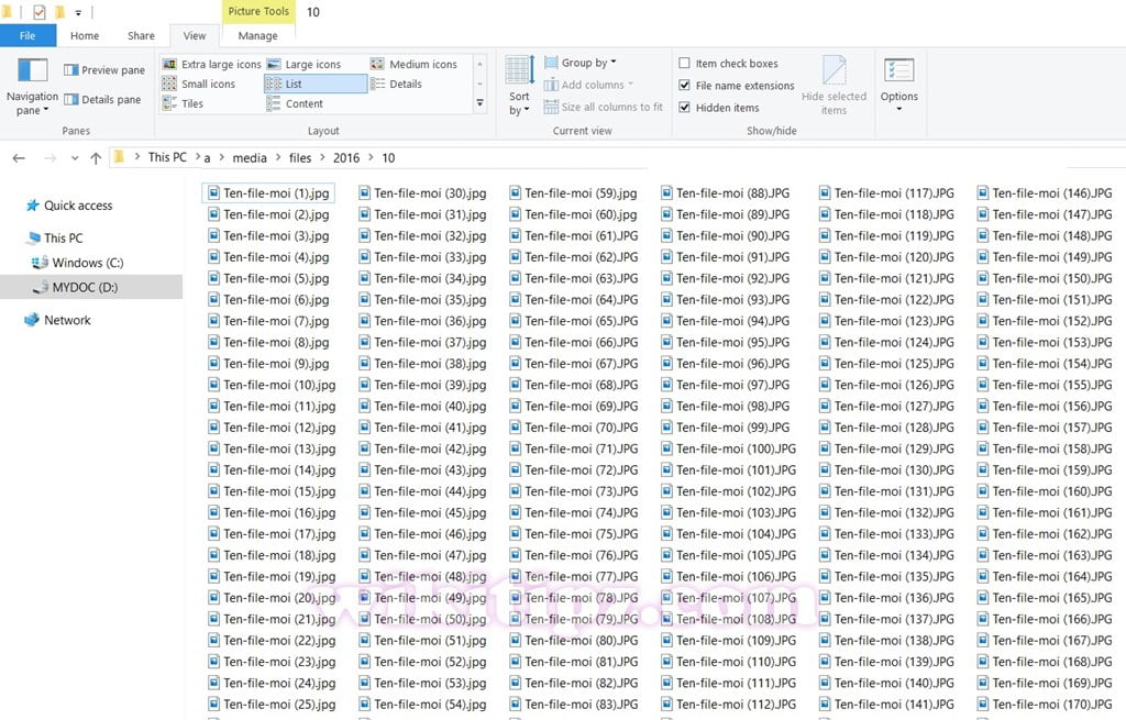 Đổi tên file, folder hàng loạt bằng Windows Explorer