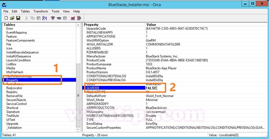 Sửa file MSI cho phép Cài BlueStack không cần card màn hình Sửa file MSI cho phép Cài BlueStack không cần card màn hình