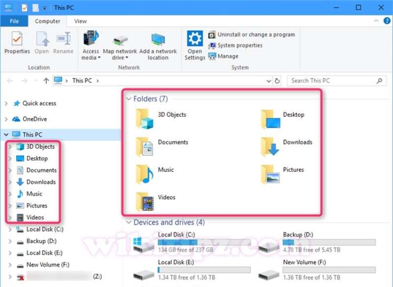 Hướng dẫn cách Ẩn/ Xóa các thư mục Documents, Music, Videos, Downloads, Desktop… trong ‘This PC’ của Windows 10